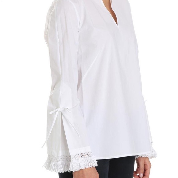 TORY BUCH Sophie WHite Blouse Tunic Size 0